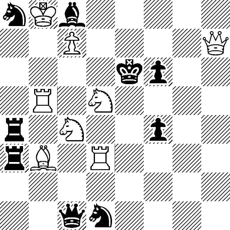 nKb5/2P4Q/4kp2/1R1N4/r1N2p2/rB1R4/8/2qn4