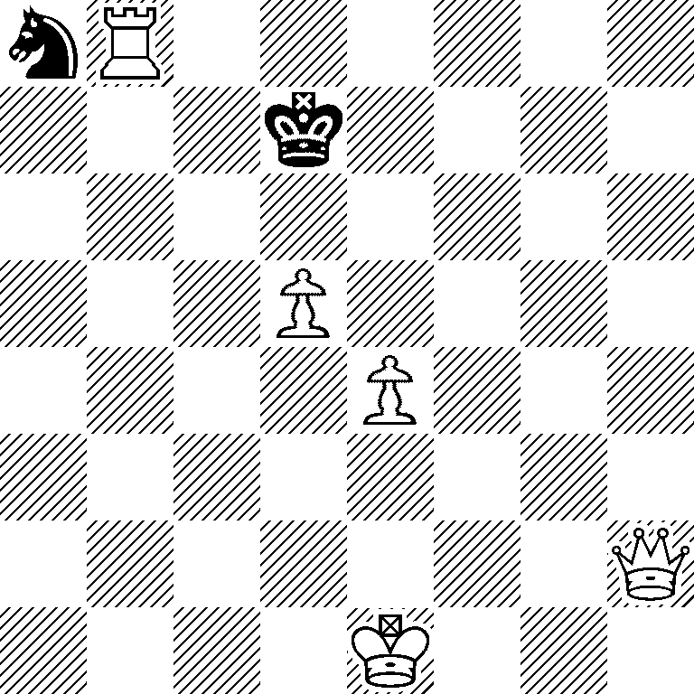 nR6/3k4/8/3P4/4P3/8/7Q/4K3