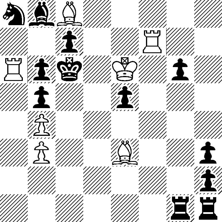 nbB5/2p2R2/Rpk1K1p1/1p2p3/1P6/1P2B2p/7p/6rr