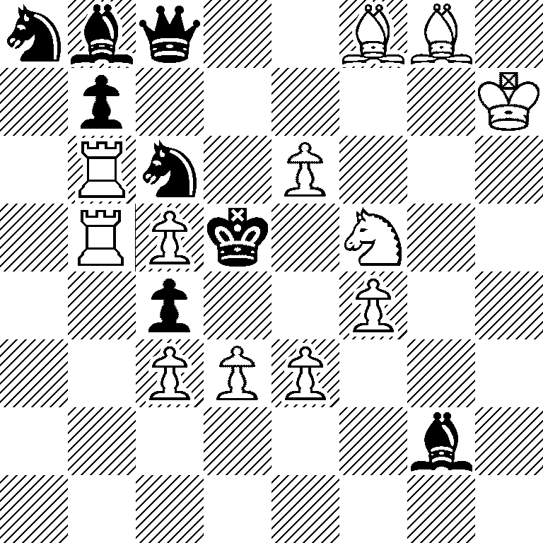 nbq2BB1/1p5K/1Rn1P3/1RPk1N2/2p2P2/2PPP3/6b1/8