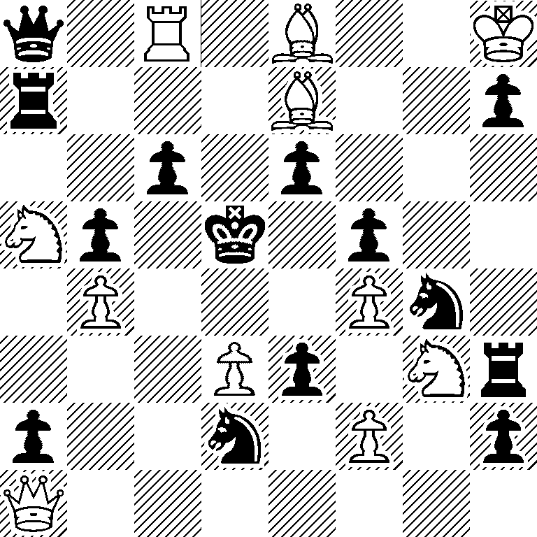 q1R1B2K/r3B2p/2p1p3/Np1k1p2/1P3Pn1/3Pp1Nr/p2n1P1p/Q7