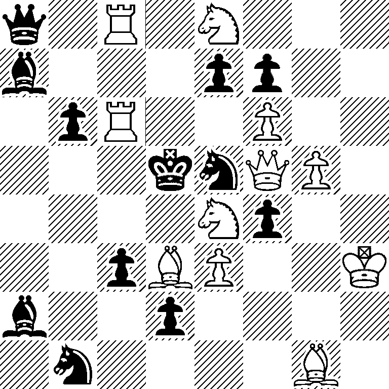 q1R1N3/b3pp2/1pR2P2/3knQP1/4Np2/2pBP2K/b2p4/1n4B1