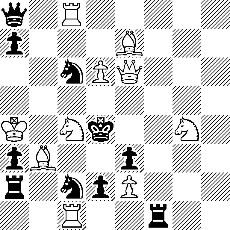 q1R5/p3B3/2nPQ3/8/K1Nk2N1/pB2p3/r1npP3/2R2r2