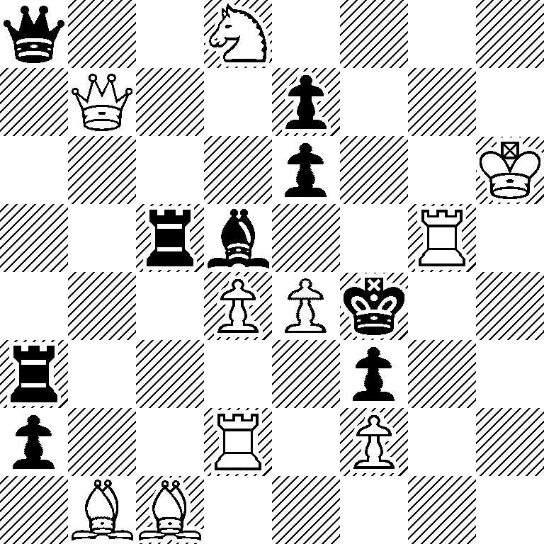 q2N4/1Q2p3/4p2K/2rb2R1/3PPk2/r4p2/p2R1P2/1BB5