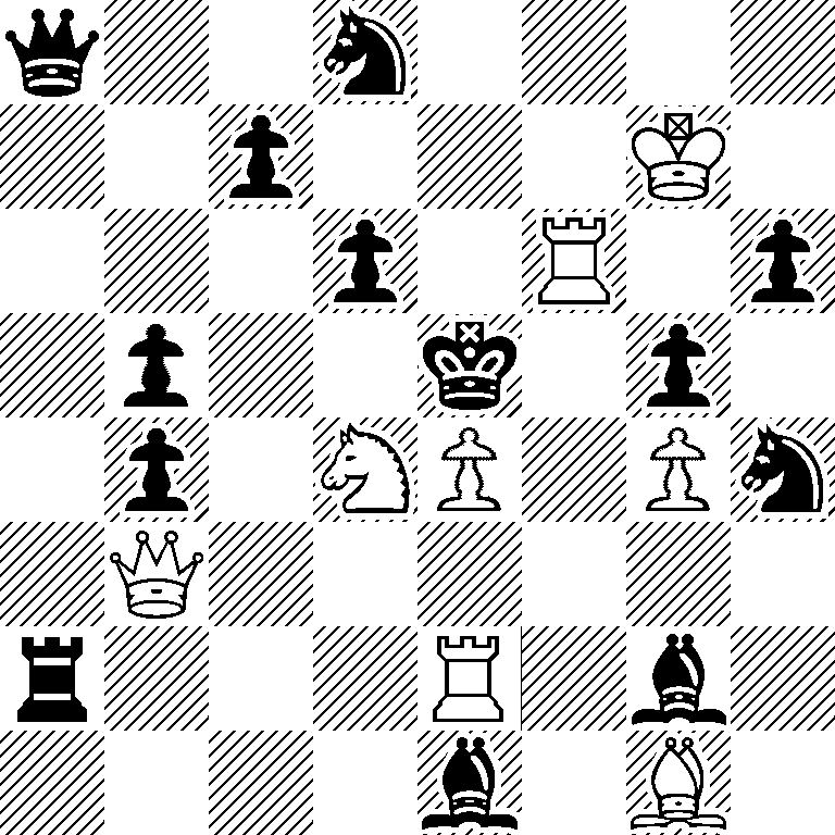 q2n4/2p3K1/3p1R1p/1p2k1p1/1p1NP1Pn/1Q6/r3R1b1/4b1B1