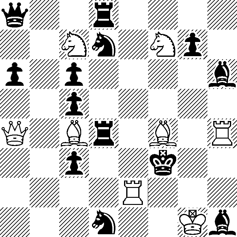 q2r4/2Nn1Np1/p1p4b/2p5/Q1Br1B1R/2p2k2/4R3/3n2Kb