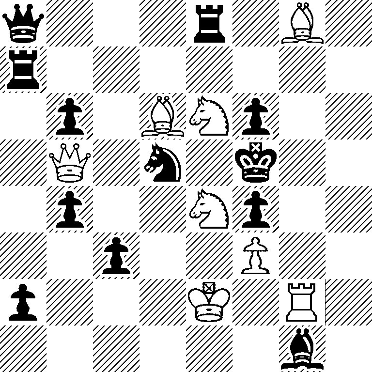 q3r1B1/r7/1p1BNp2/1Q1n1k2/1p2Np2/2p2P2/p3K1R1/6b1