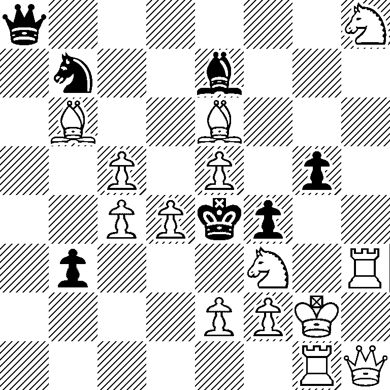 q6N/1n2b3/1B2B3/2P1P1p1/2PPkp2/1p3N1R/4PPK1/6RQ