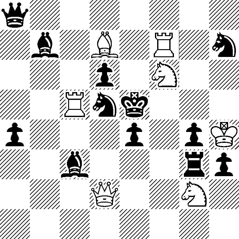 q7/1b1B1R1n/3p1N2/2Rnk3/p3p1pK/2b3rp/3Q2N1/8