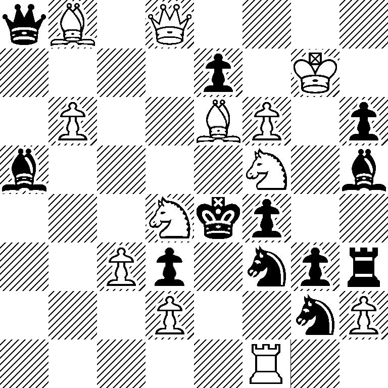 qB1Q4/4p1K1/1P2BP1p/b4N1b/3Nkp2/2Pp1npr/3P2nP/5R2