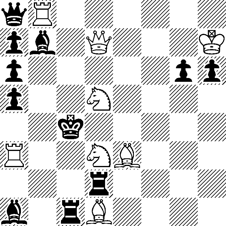 qR6/pb1Q3K/p5pp/p2N4/2k5/R2NB3/3r4/b1rB4