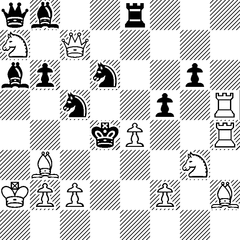qb2r3/N1Q5/bp1n2p1/2n2p1R/3kP2R/1B4N1/KPP2P1B/8
