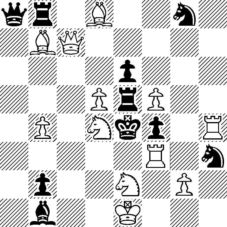 qr1B2n1/1BQ5/4p3/3PrP2/1P1Nkp1R/5R1n/1p2N1P1/1b2K3
