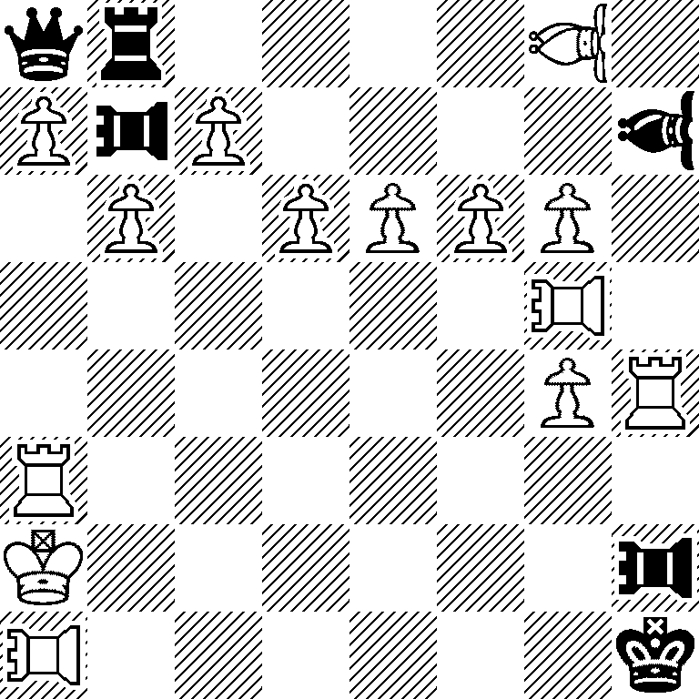qr4*3B1/P*3rP4*3b/1P1PPPP1/6*3R1/6PR/R7/K6*3r/*3R6k