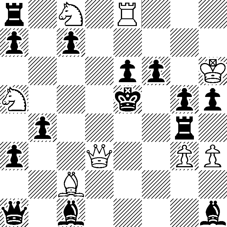r1N1R3/p1p5/4pp1K/N3k1pp/1p4r1/p2Q2PP/2B5/q1b4b