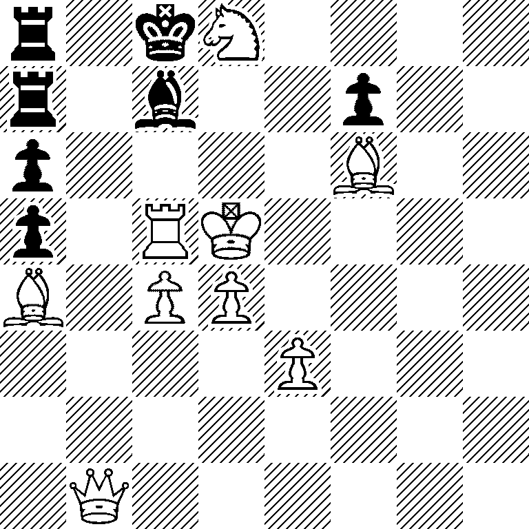 r1kN4/r1b2p2/p4B2/p1RK4/B1PP4/4P3/8/1Q6