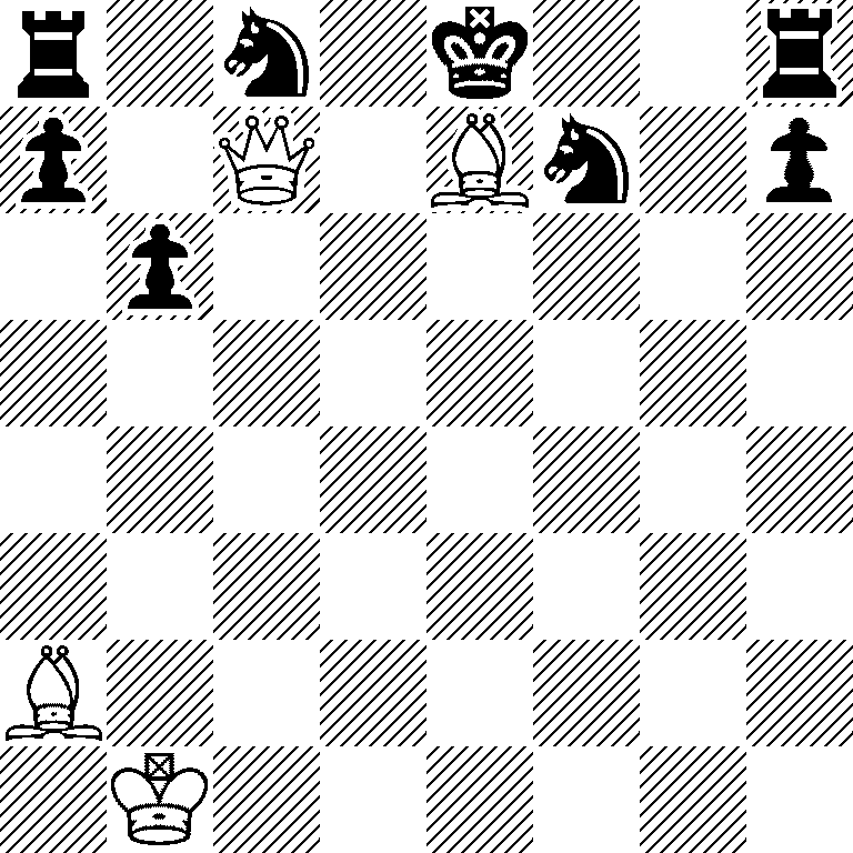 r1n1k2r/p1Q1Bn1p/1p6/8/8/8/B7/1K6