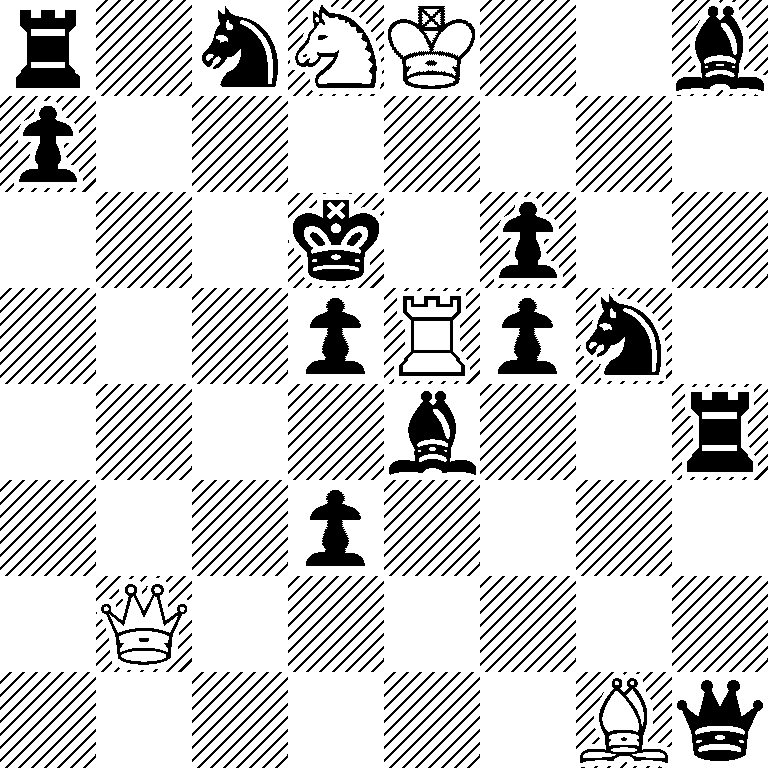 r1nNK2b/p7/3k1p2/3pRpn1/4b2r/3p4/1Q6/6Bq