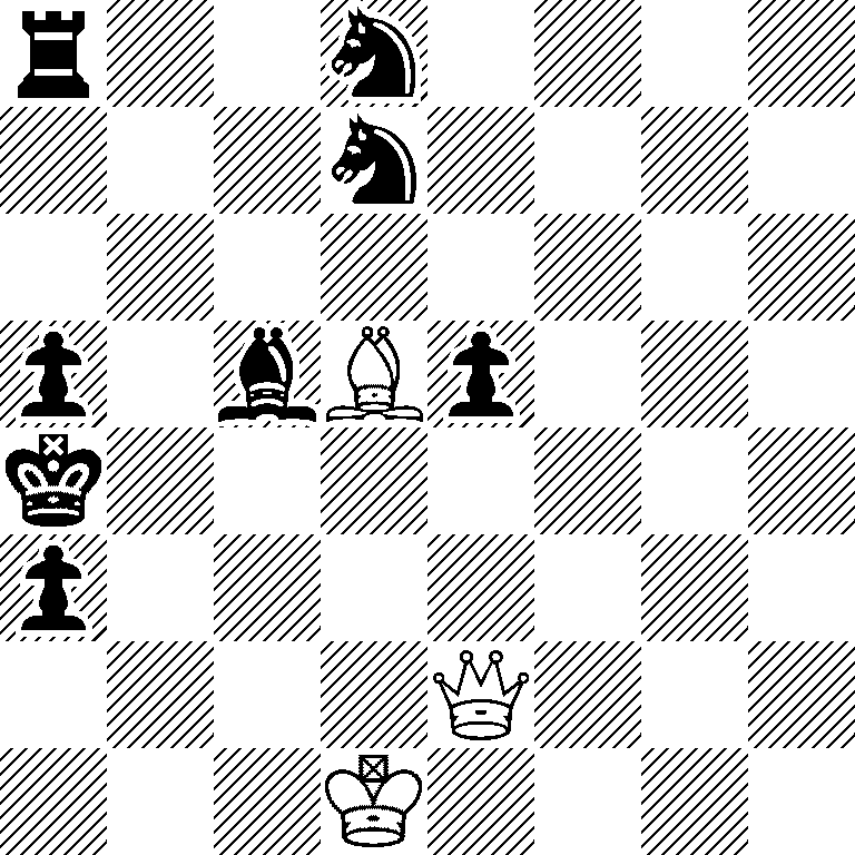 r2n4/3n4/8/p1bBp3/k7/p7/4Q3/3K4