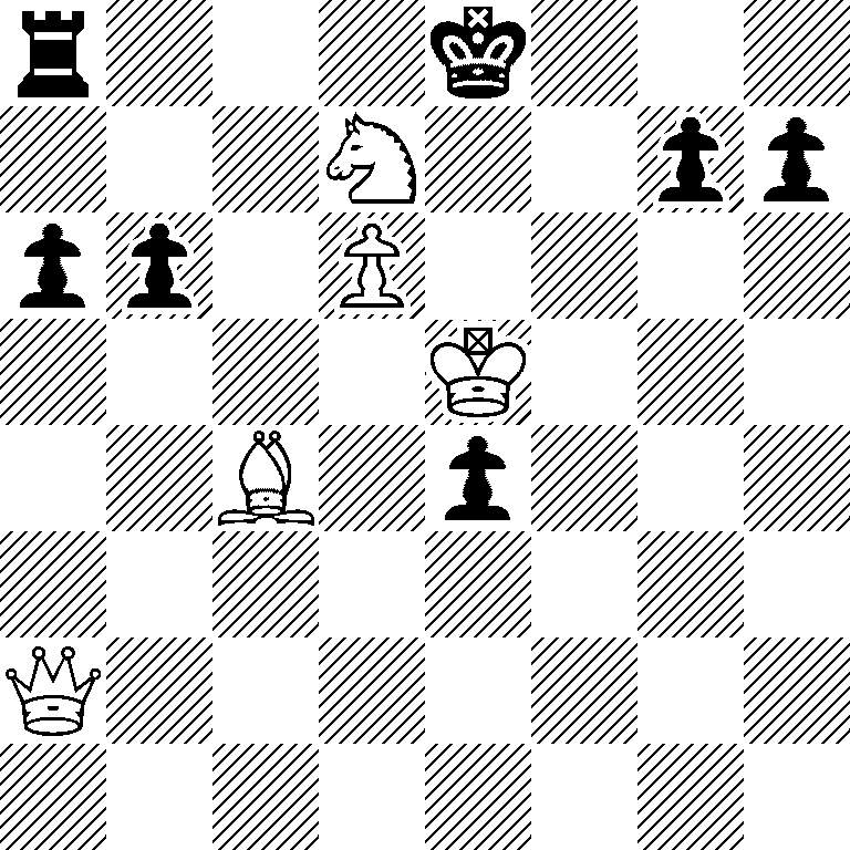 r3k3/3N2pp/pp1P4/4K3/2B1p3/8/Q7/8