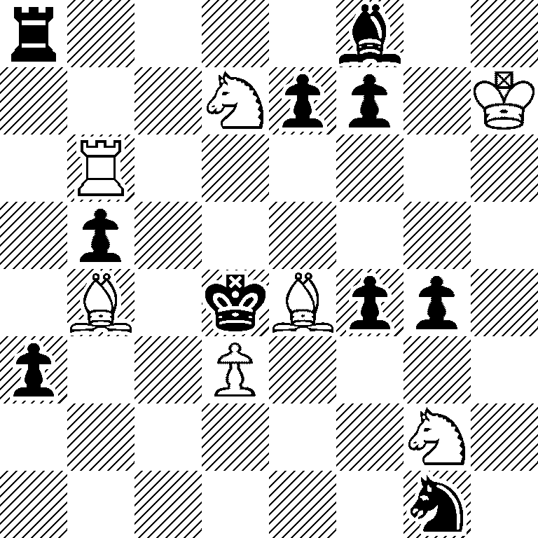 r4b2/3Npp1K/1R6/1p6/1B1kBpp1/p2P4/6N1/6n1