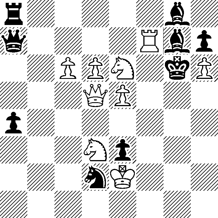 r5b1/q4Rbp/2PPN1kP/3QP3/p7/3Np3/3nK3/8