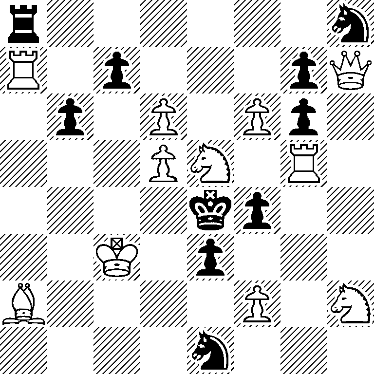 r6n/R1p3pQ/1p1P1Pp1/3PN1R1/4kp2/2K1p3/B4P1N/4n3