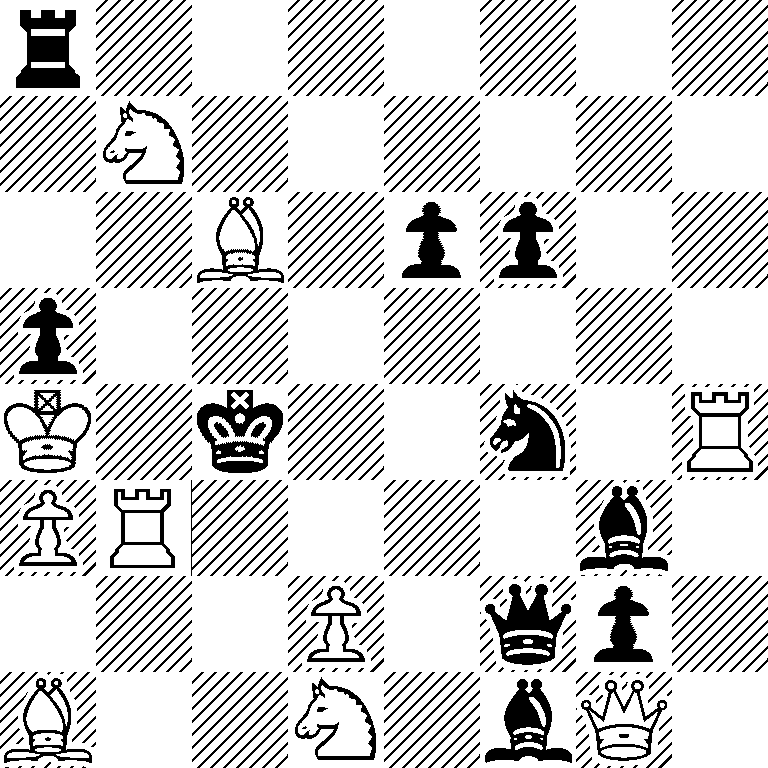 r7/1N6/2B1pp2/p7/K1k2n1R/PR4b1/3P1qp1/B2N1bQ1