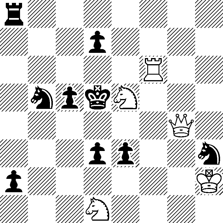 r7/3p4/5R2/1npkN3/6Q1/3pp2n/p6K/3N4