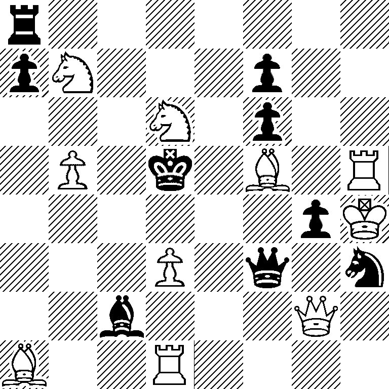 r7/pN3p2/3N1p2/1P1k1B1R/6pK/3P1q1n/2b3Q1/B2R4