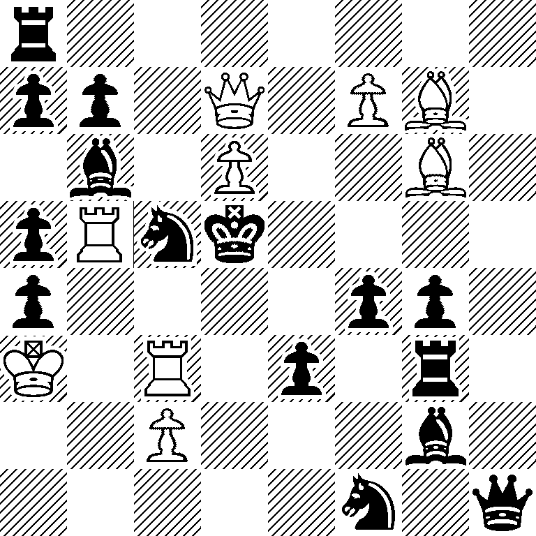 r7/pp1Q1PB1/1b1P2B1/pRnk4/p4pp1/K1R1p1r1/2P3b1/5n1q