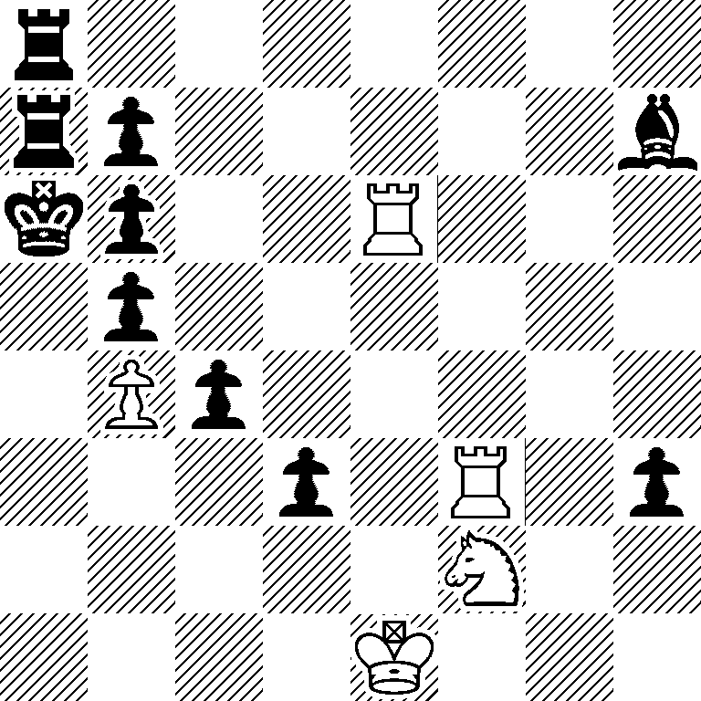r7/rp5b/kp2R3/1p6/1Pp5/3p1R1p/5N2/4K3