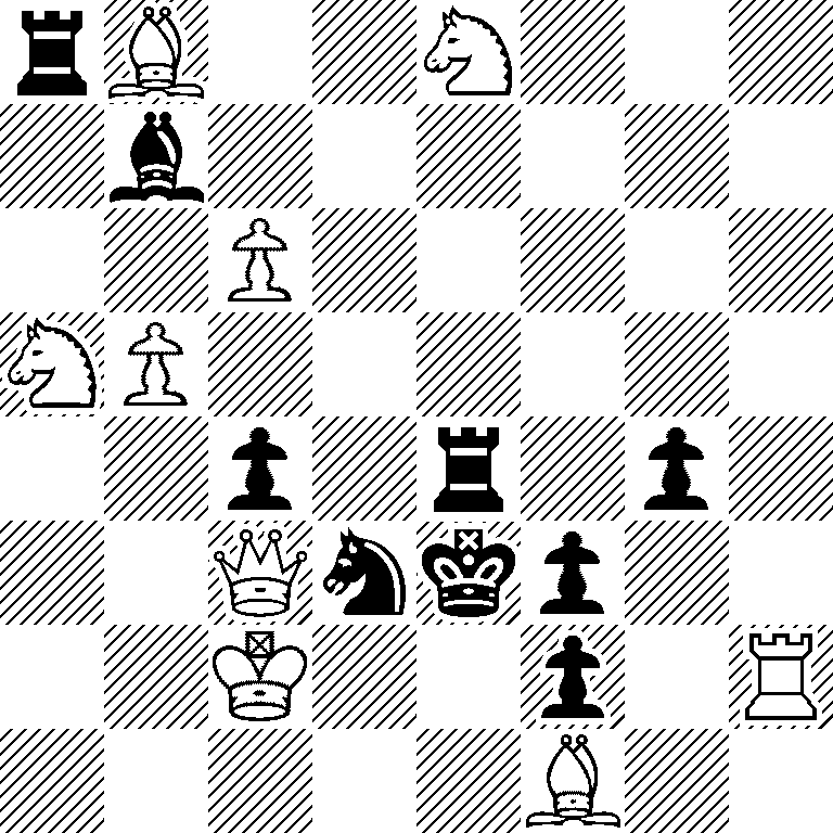 rB2N3/1b6/2P5/NP6/2p1r1p1/2Qnkp2/2K2p1R/5B2