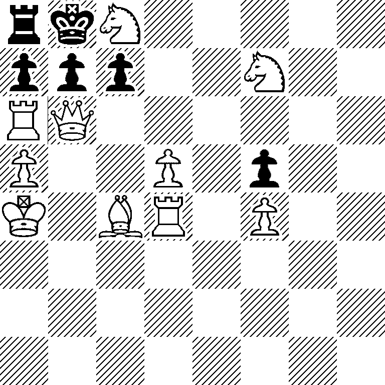 rkN5/ppp2N2/RQ6/P2P1p2/K1BR1P2/8/8/8