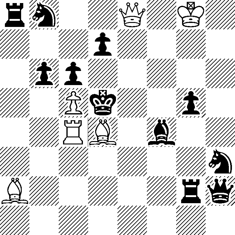 rn2Q1K1/3p4/1pp5/2Pk2p1/2RB1b2/7n/B5rq/8