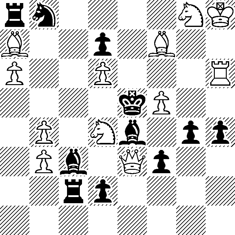 rn4NK/B2p1B2/P2P3R/4kP2/1P1Nb1pp/1Pb1Qp2/2rp4/8