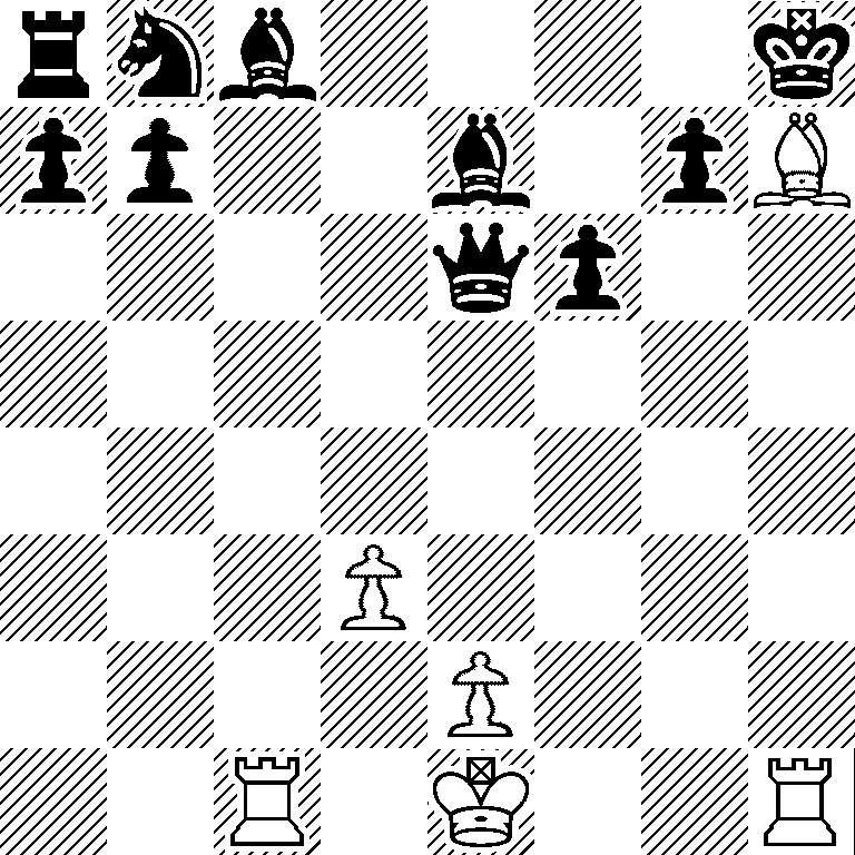 rnb4k/pp2b1pB/4qp2/8/8/3P4/4P3/2R1K2R