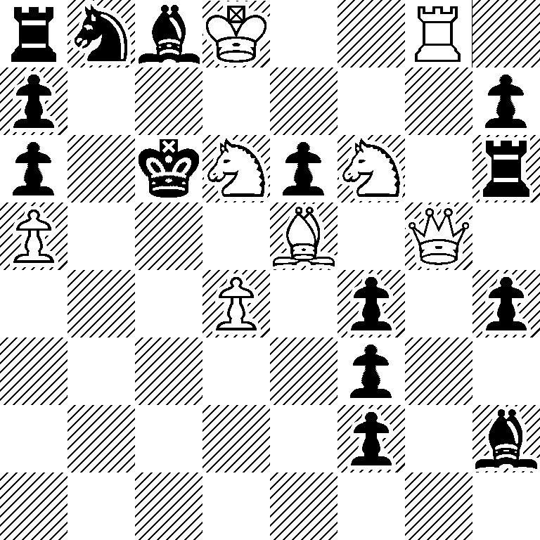 rnbK2R1/p6p/p1kNpN1r/P3B1Q1/3P1p1p/5p2/5p1b/8